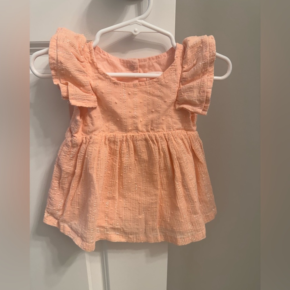Cat & Jack Peach 🍑 baby girl sun dress size 0-3 months